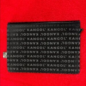 Kangol Black PVC Wallet with Bold Branding